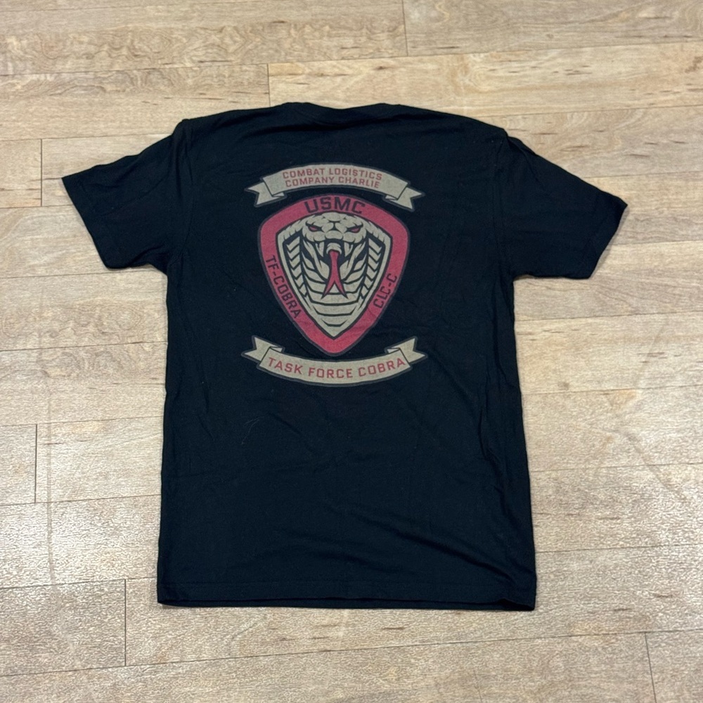 USMC Task Force Cobra Black Graphic T Shirt Size Small